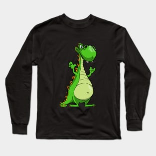 Comic Dino Dinosaur Long Sleeve T-Shirt